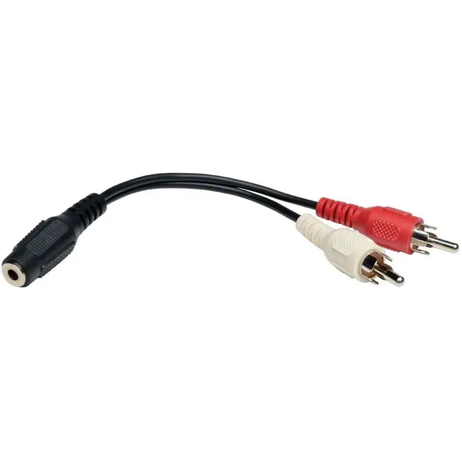 Eaton Tripp Lite Series 3.5 mm Mini Stereo to RCA Audio Y Splitter Adapter Cable (F/2xM) – 6 inches by Eaton Corporation