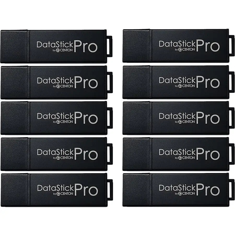 Centon MP ValuePack USB 3.0 Pro Flash Drive Bundle with 8GB Capacity in Black (10 Pack)