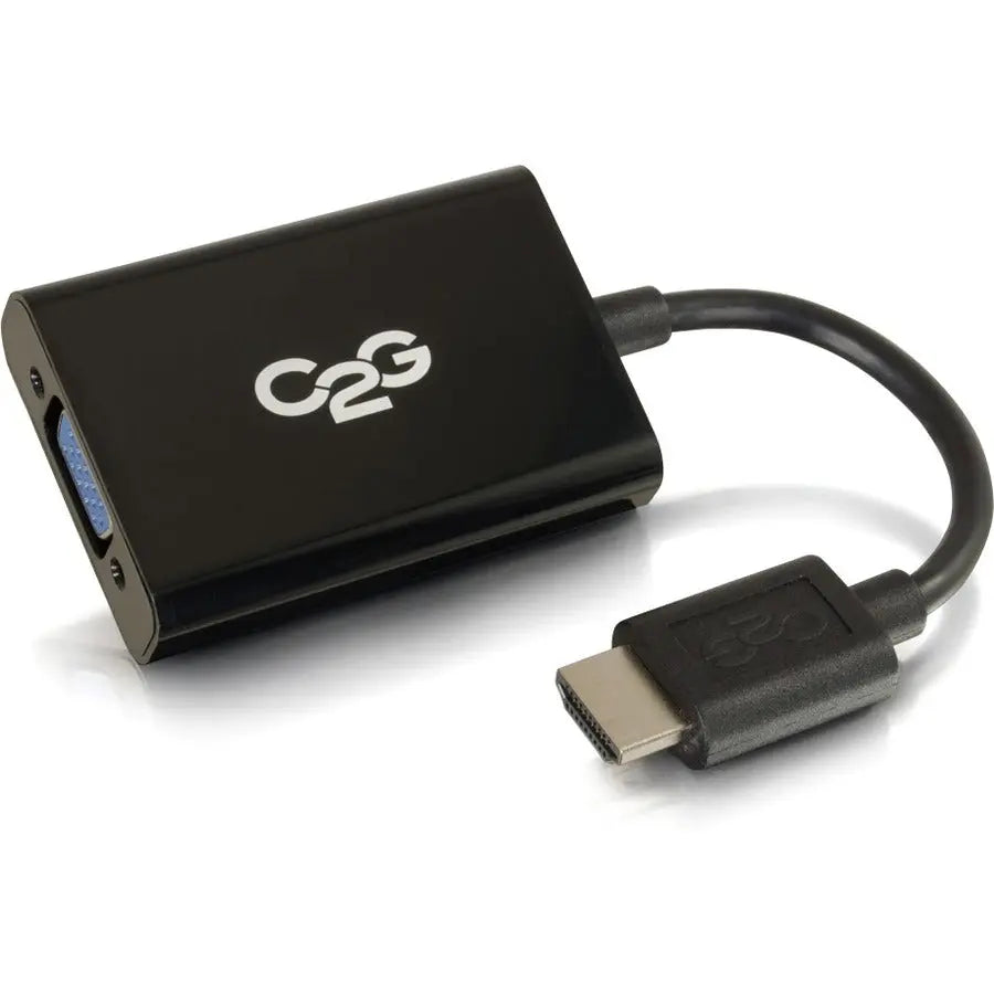 Legrand Group C2G HDMI to VGA Adapter Converter Dongle with Stereo Audio – Black