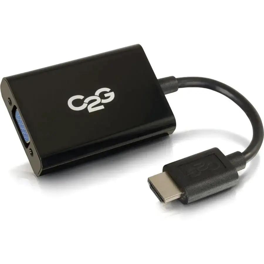 Legrand Group C2G HDMI to VGA Adapter Converter Dongle with Stereo Audio – Black by Legrand Group