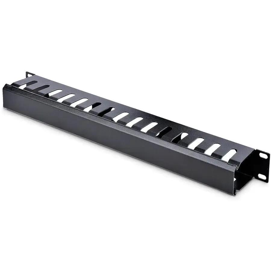 StarTech.com CMDUCT1UX 1U Horizontal Finger Duct Rack Cable Management Panel with Cover by StarTech.com