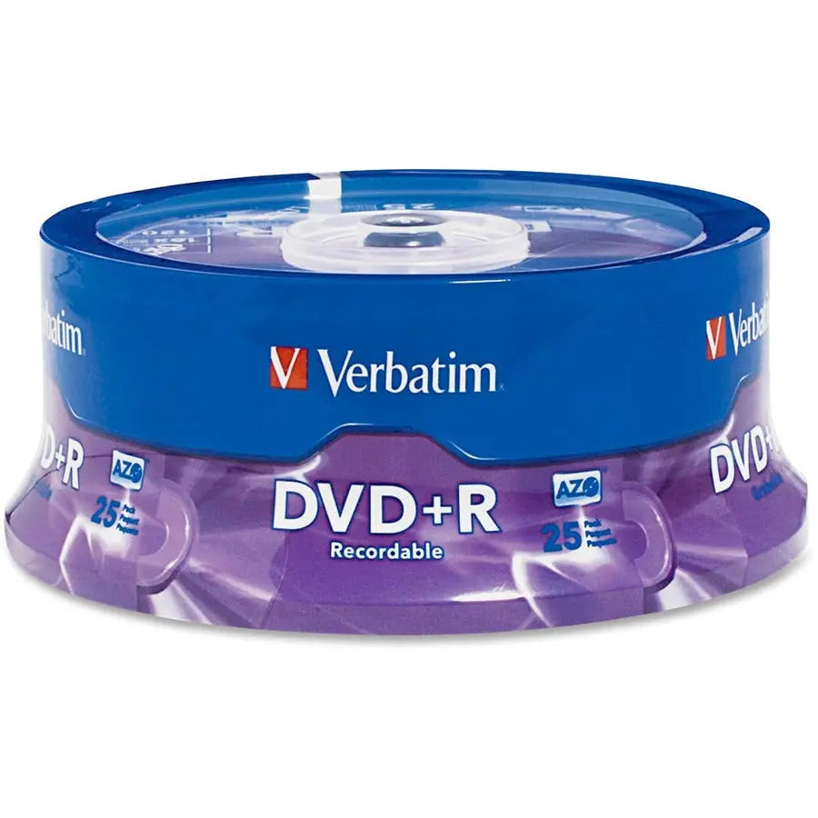Verbatim America, LLC AZO DVD+R 4.7GB 16X with Branded Surface - 25pk Spindle