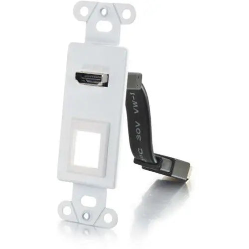 Legrand Group C2G 39711 White 1-Gang HDMI Wall Plate with Keystone and Pass Through
