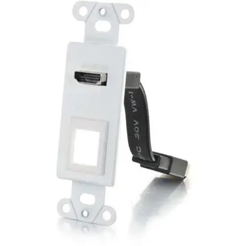 Legrand Group C2G 39711 White 1-Gang HDMI Wall Plate with Keystone and Pass Through by Legrand Group
