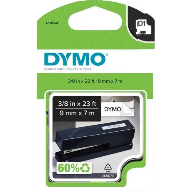 Dymo D1 Multipurpose Label Tape - 3/4 inch x 23 feet, Black on White for LabelManager & LabelWriter Duo