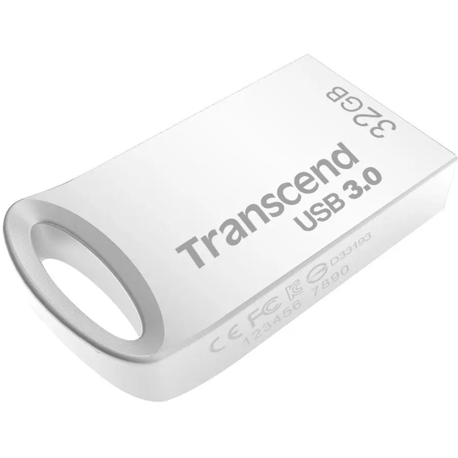 Transcend 32GB JetFlash 710S USB 3.0 Flash Drive - Compact Silver Design for Fast Data Transfer