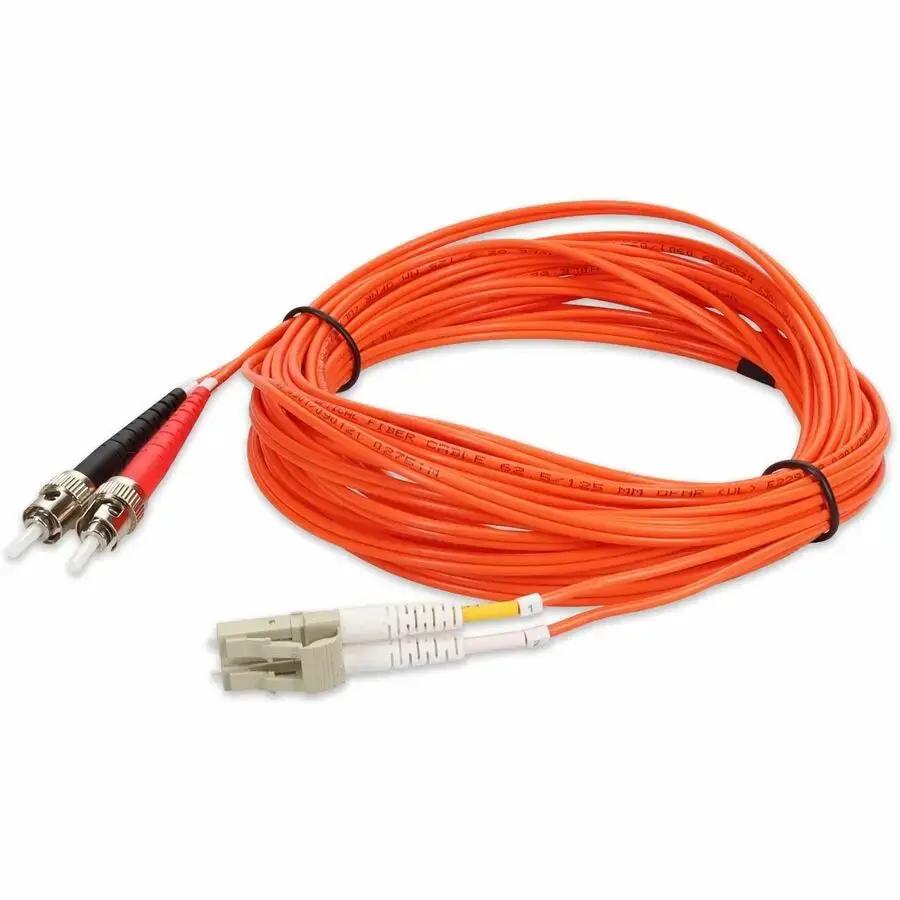 AddOn 2m LC (Male) to ST (Male) Orange Duplex Fiber Optic Patch Cable - OM1 Riser-Rated by ADDON