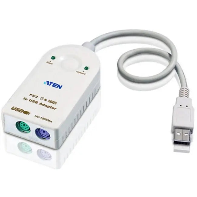 ATEN UC100KMA PS/2 to USB Keyboard and Mouse Adapter for Seamless Device Connectivity
