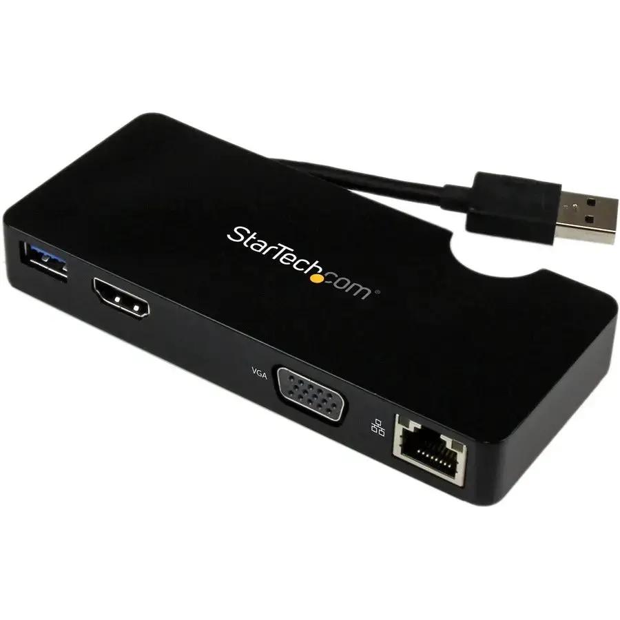 StarTech.com Travel Docking Station for Laptops - HDMI or VGA, USB 3.0, Gigabit Ethernet - Portable USB Dock for Microsoft Surface & Ultrabooks by StarTech.com
