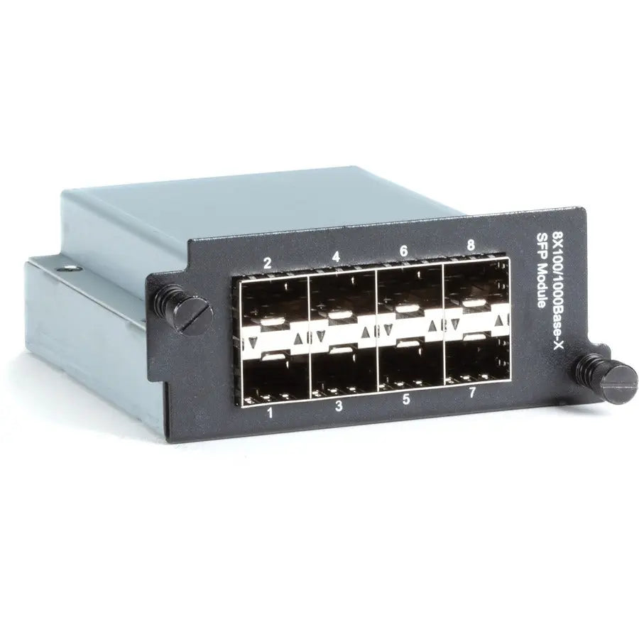 Black Box HRD Switch Module LE2721C – 8-Port 100/1000 Mbps SFP Expansion Module for LE2700 Series
