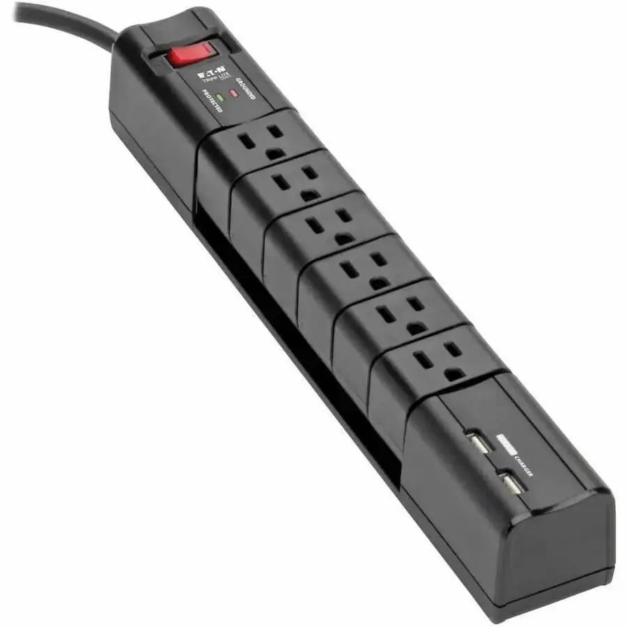 Eaton Tripp Lite Series Protect It! Surge Protector with 6 Rotatable Outlets and 8 ft Cord by Eaton Corporation