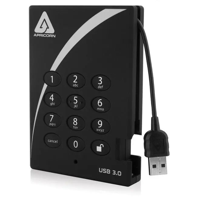 Apricorn Aegis Padlock USB 3.0 External Hard Drive with 2TB Capacity