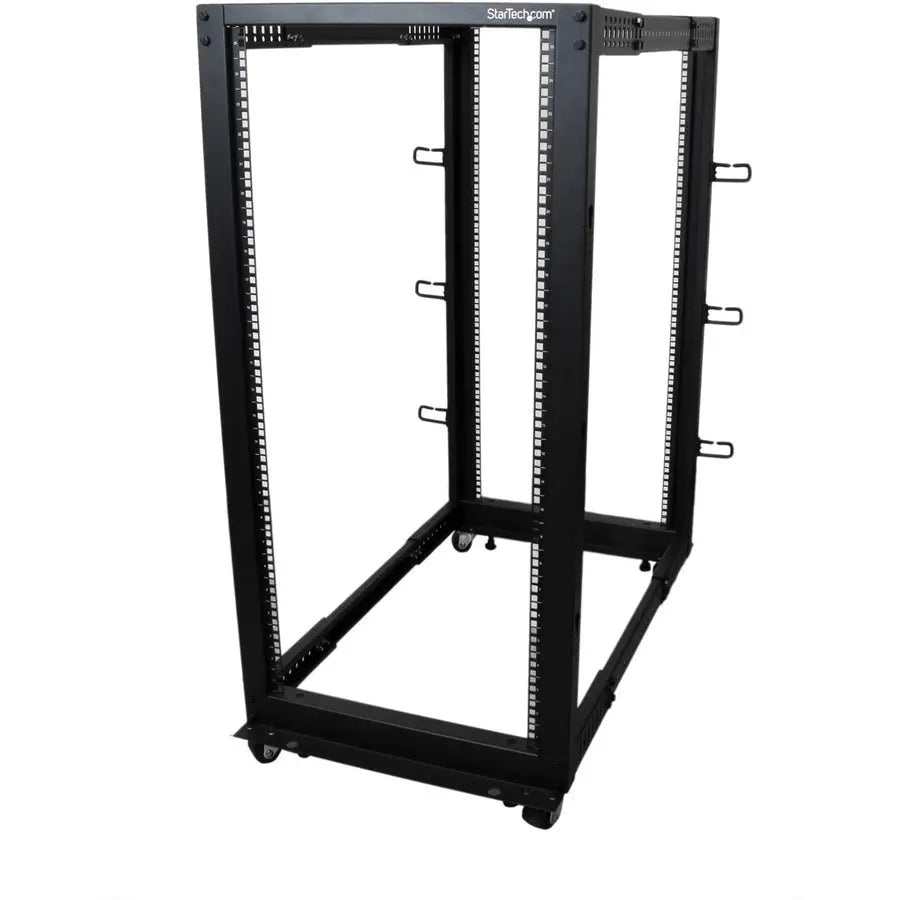 StarTech.com 4-Post 25U Open Frame Server Rack with Adjustable Depth and Casters
