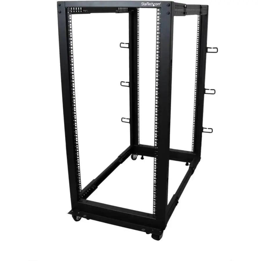StarTech.com 4-Post 25U Open Frame Server Rack with Adjustable Depth and Casters by StarTech.com