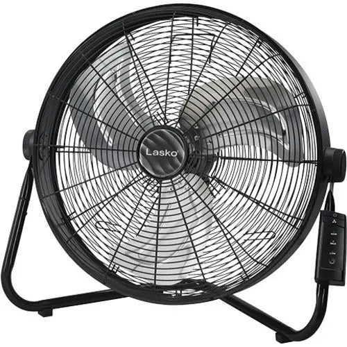 Lasko 20-Inch High Velocity Fan with Remote Control for Garage and Basement Use