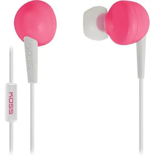 Koss KEB6i Pink Earset with Microphone – In-Ear Stereo Headphones with 3.5mm Jack