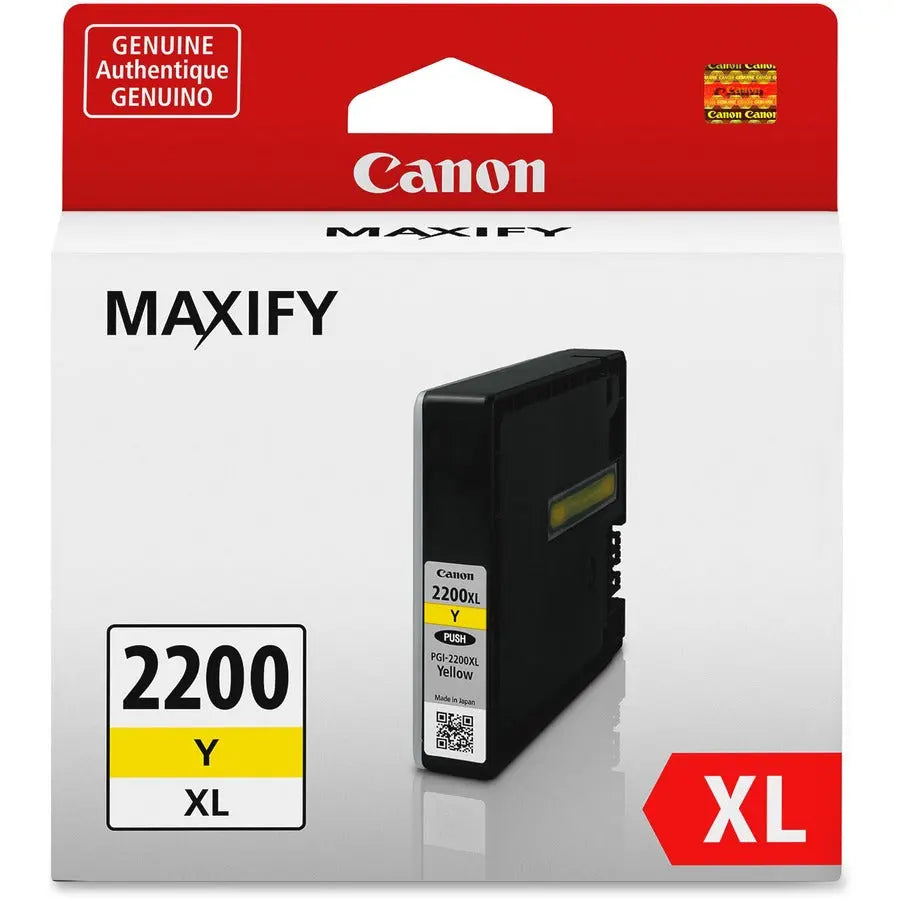 Canon PGI-2200 XL Yellow Pigment Ink Tank - High-Yield for Maxify Printers