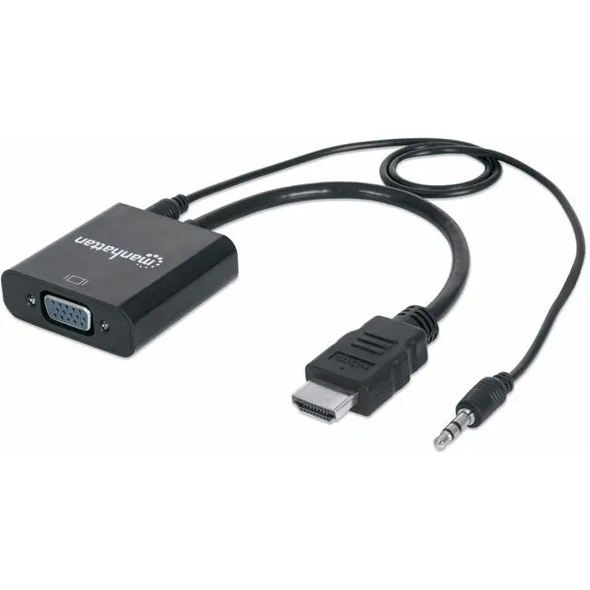 IC INTRACOM Manhattan HDMI to VGA Converter with Audio – 1080p, 10.2 Inches