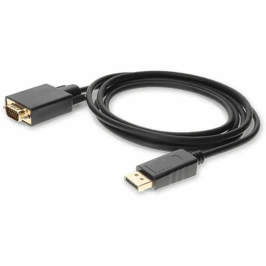 AddOn 5 Pack 6ft DisplayPort 1.2 Male to VGA Male Adapter Cables - Black by AddOn