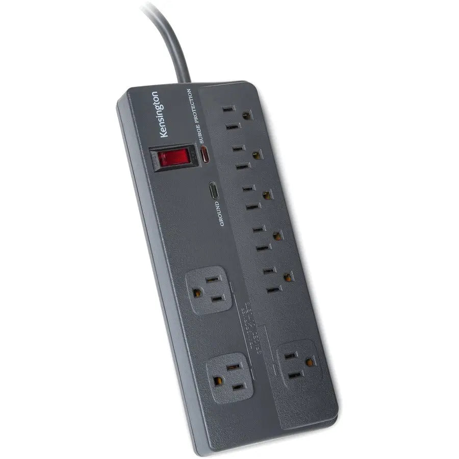 Kensington Guardian 8-Outlet Surge Protector with 6 ft Cord – Reliable Power Surge Protection for Electronics