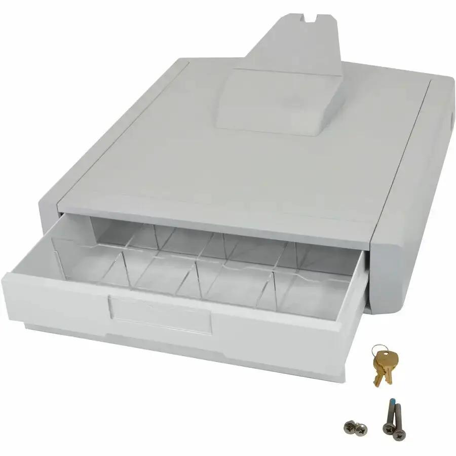 Ergotron SV Primary Storage Drawer, Single - White Metal Drawer with Lockable Security and Adjustable Dividers by Ergotron, Inc