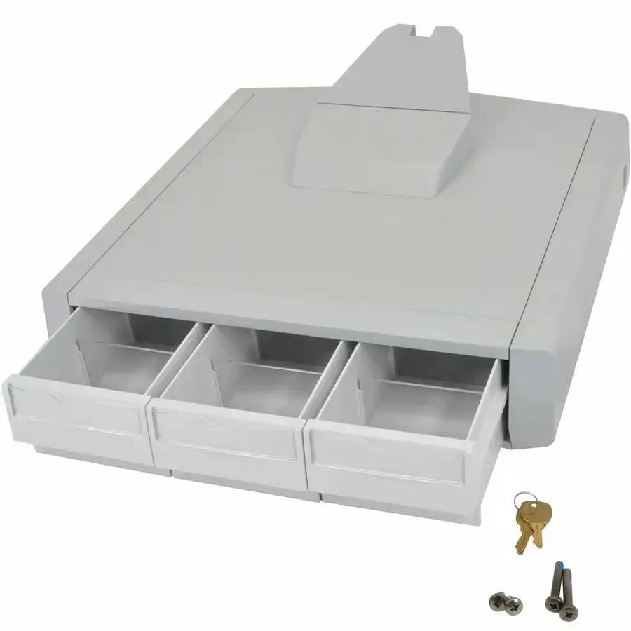 Ergotron SV Primary Storage Drawer, Triple - White, Lockable Compact Storage Solution by Ergotron, Inc