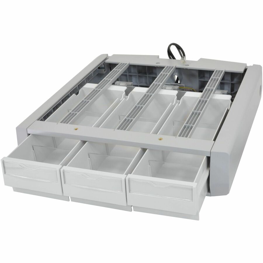 Ergotron SV43/44 Supplemental Triple Drawer - White, Adjustable Storage Solution for StyleView Carts