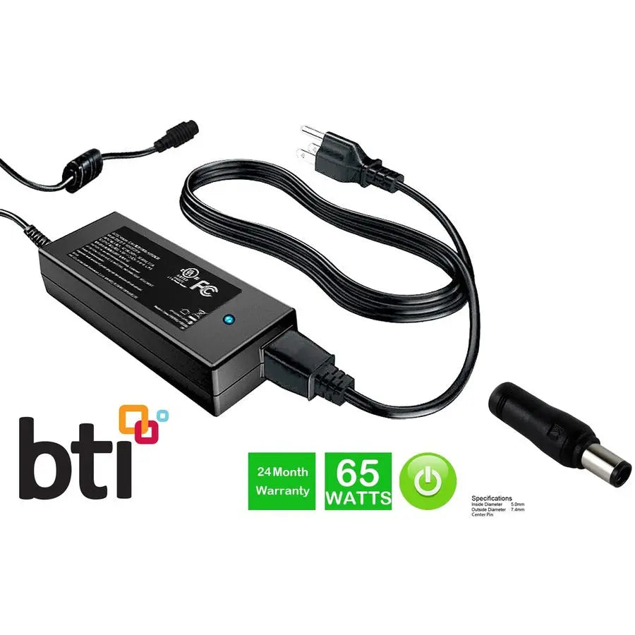 BTI AC-1965125 19V 65W Laptop Power Adapter for Dell Notebooks