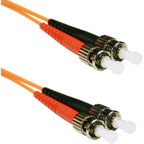 ENET 2M ST/ST Duplex Multimode Fiber Optic Patch Cable - Orange, 62.5/125 OM1, NSI Industries ST2-2M-ENC