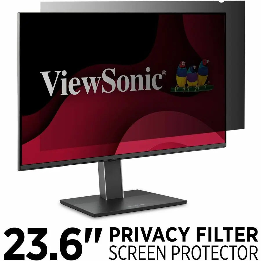 ViewSonic 23.6" Privacy Filter Screen Protector for Widescreen (16:9) LCD Monitor Lightweight Anti-glare and Anti-scratch, Black.
