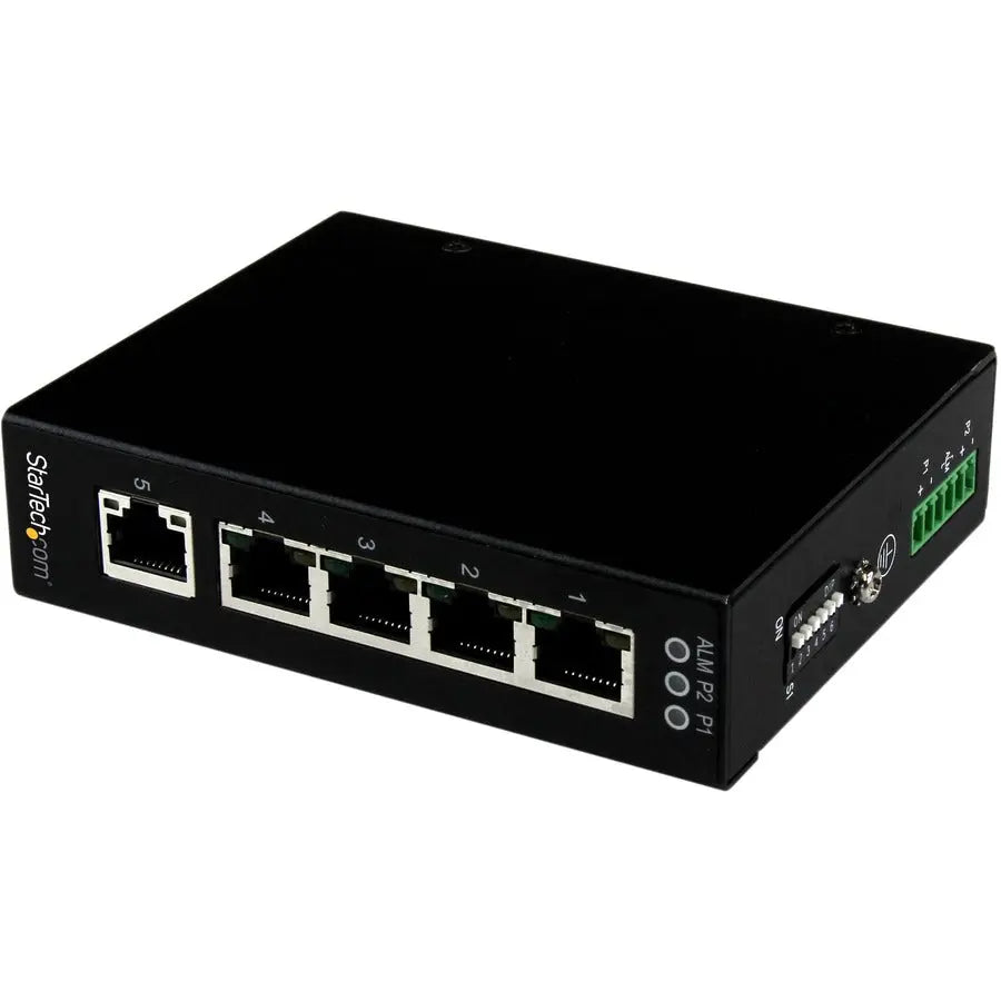 StarTech.com IES51000 Unmanaged Industrial Gigabit Ethernet Switch - 5 Ports, DIN Rail & Wall Mountable