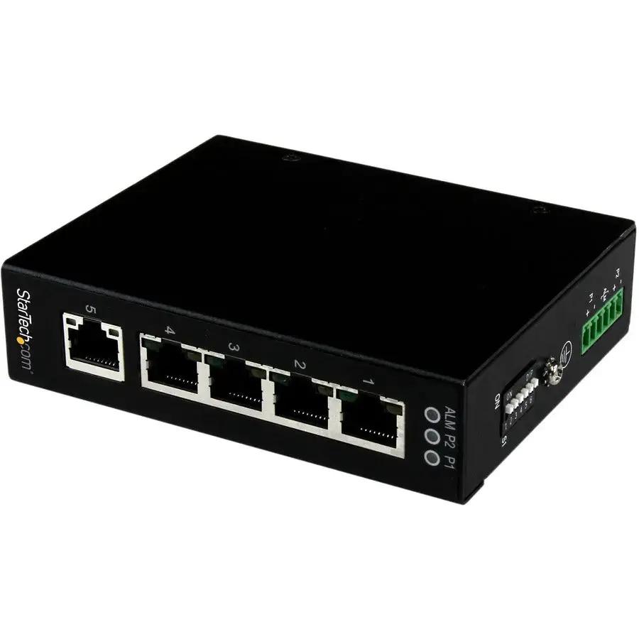 StarTech.com IES51000 Unmanaged Industrial Gigabit Ethernet Switch - 5 Ports, DIN Rail & Wall Mountable by StarTech.com