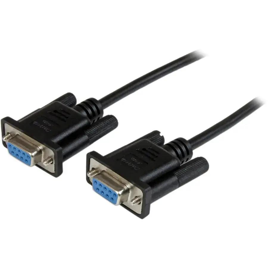 StarTech.com 1m Black DB9 RS232 Serial Null Modem Cable F/F – High-Quality Data Transfer Connection by StarTech.com