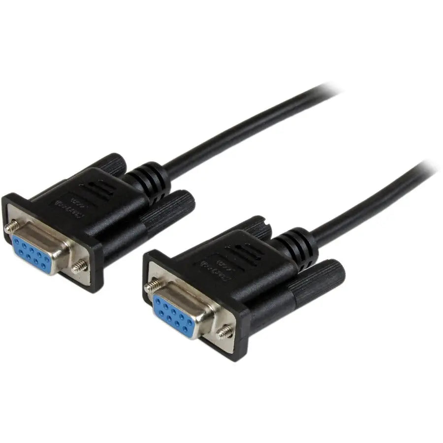 StarTech.com 2m Black DB9 RS232 Serial Null Modem Cable F/F (Part SCNM9FF2MBK)