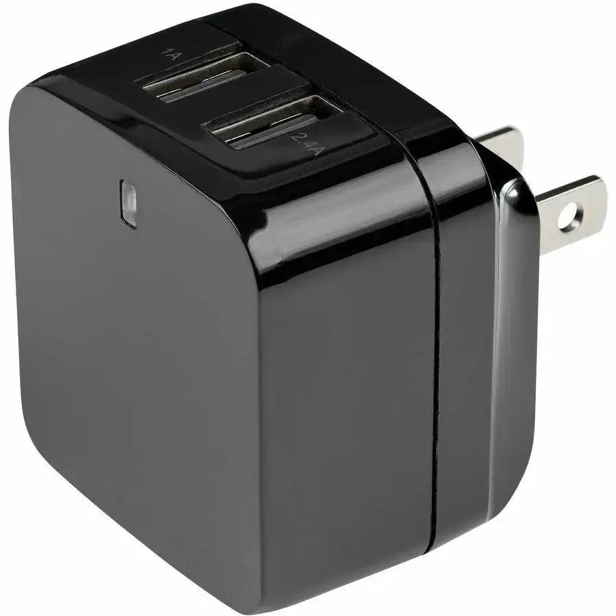 StarTech.com Travel USB Wall Charger - 2 Port Universal Power Adapter for International Travel - Black (Part Number USB2PACBK) by StarTech.com