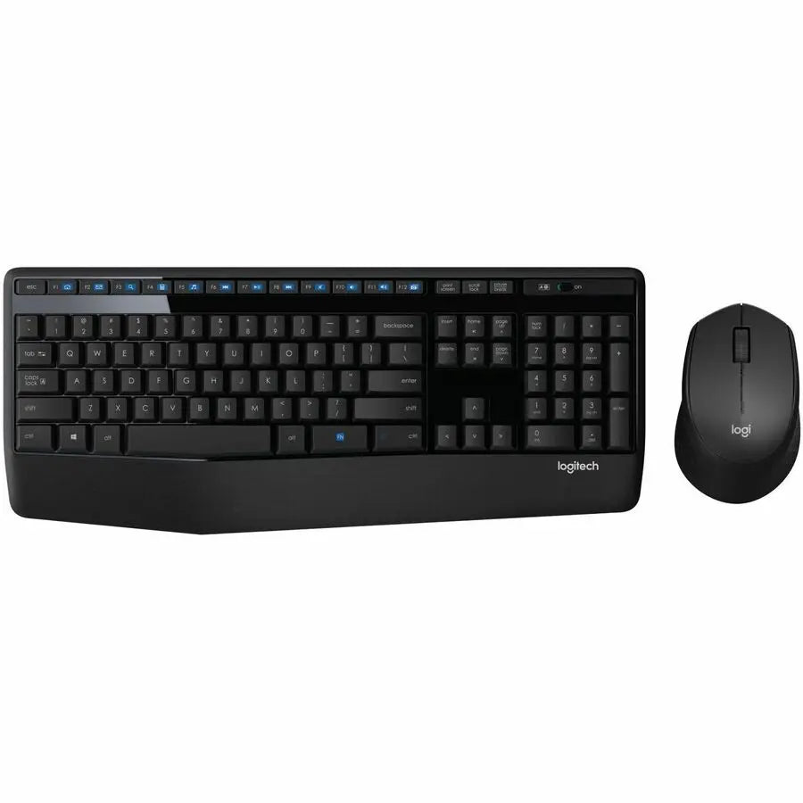 Logitech MK345 Wireless Keyboard and Mouse Combo - Full-Sized Keyboard with Palm Rest, Comfortable Right-Handed Wireless Mouse, 2.4 GHz Wireless USB Receiver