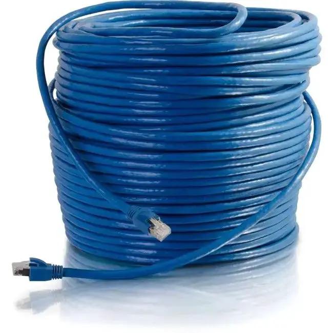 C2G 75ft Cat6 Shielded Ethernet Cable - Snagless Solid Shielded Patch Cord - Blue by Legrand Group