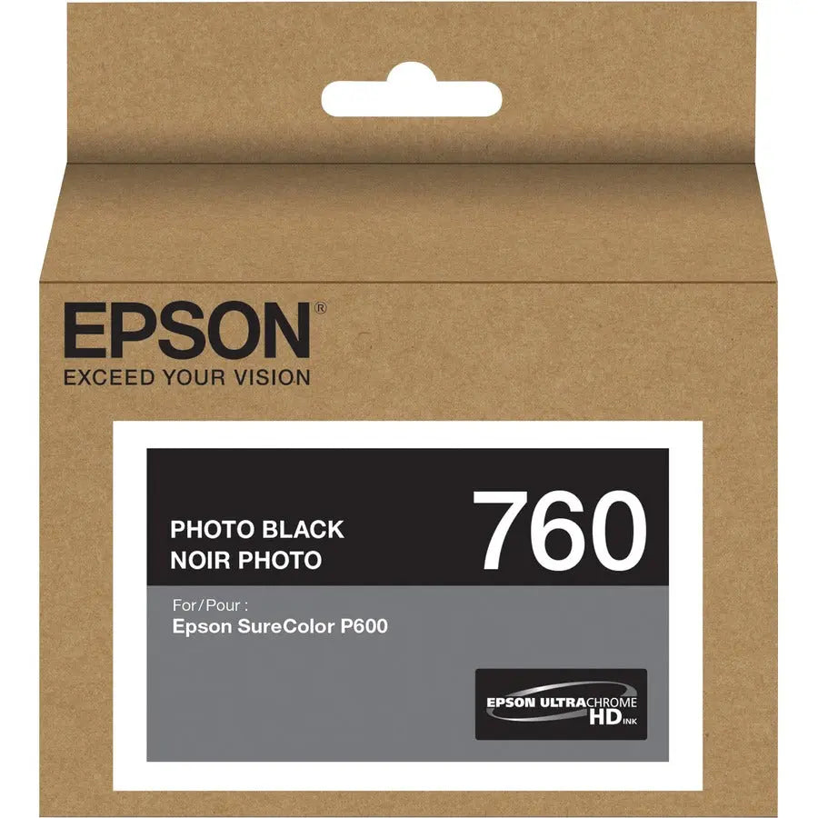 Epson UltraChrome HD T760 Photo Black Ink Cartridge for SureColor P600