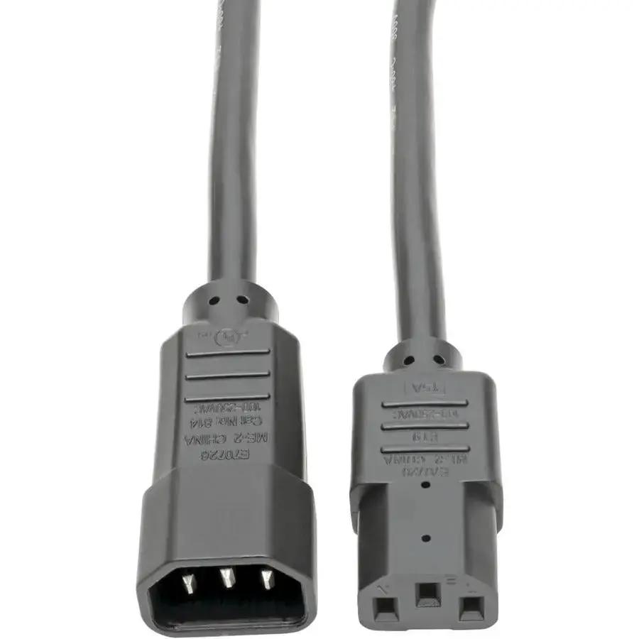 Tripp Lite by Eaton Heavy-Duty PDU Power Cord C13 to C14 – 15A, 250V, 14 AWG, 3 ft. Black by Eaton Corporation