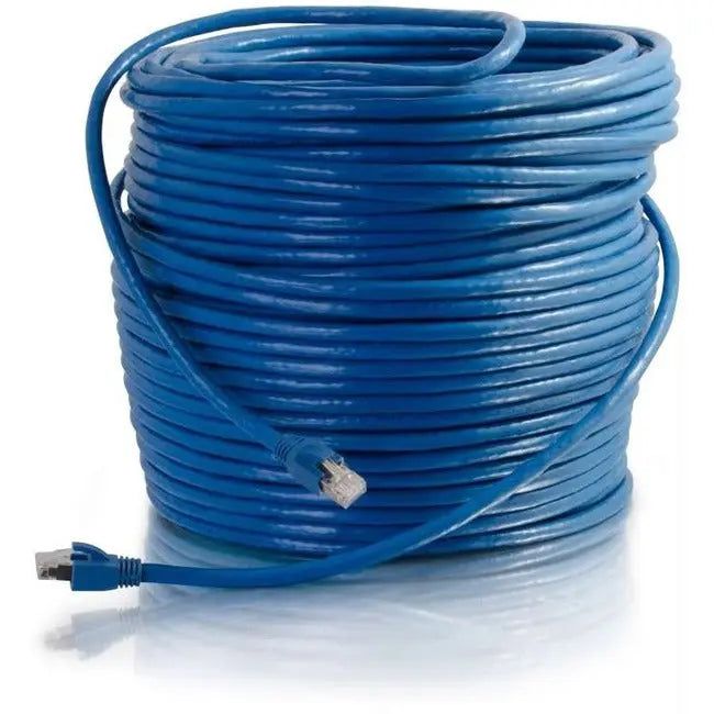 Legrand Group C2G 100ft Cat6 Shielded Ethernet Cable - Snagless Solid Shielded Patch Cord in Blue