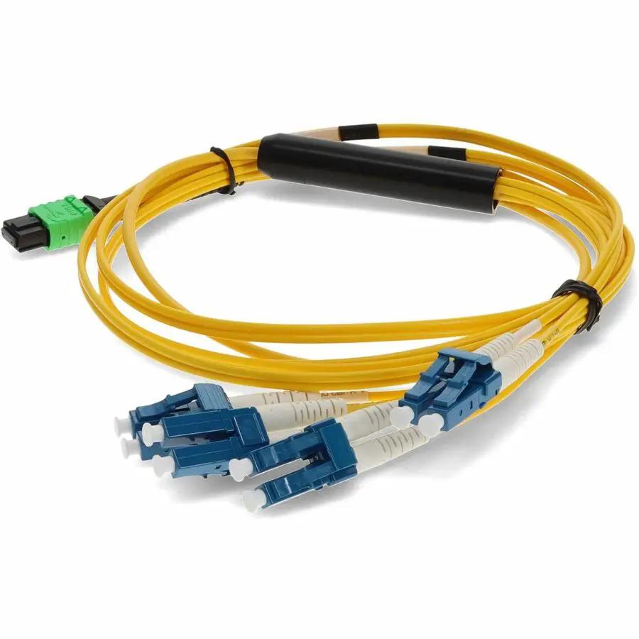 AddOn 3m MPO to 4xLC Duplex Fanout SMF Yellow Patch Cable for Arista Networks CAB-M12P4LC-S3 by ADDON