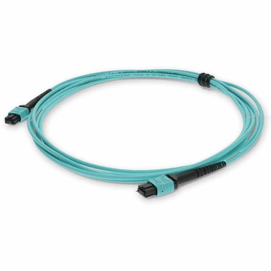 AddOn 5m MPO/MPO Male to Male Crossover OM4 Fiber Patch Cable for Arista Networks – Aqua, 12 Strands by ADDON