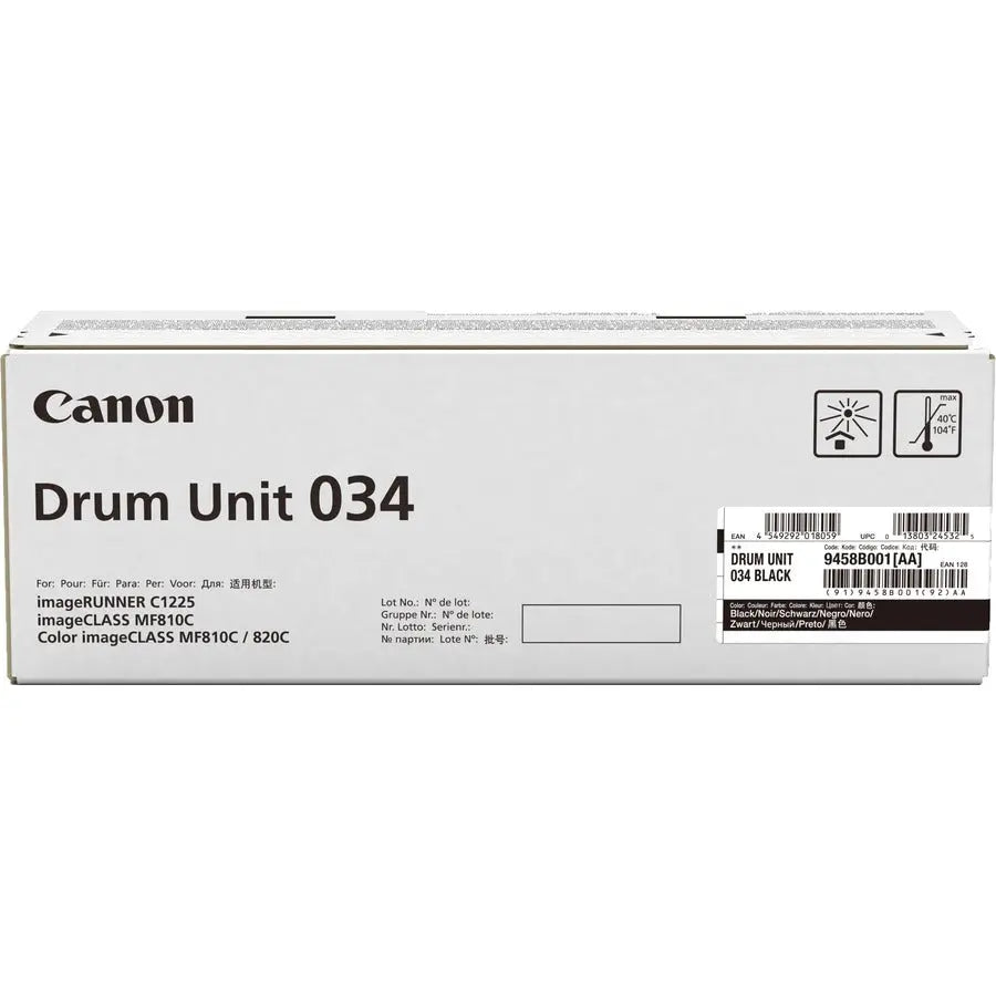 Canon 034 Imaging Drum for Canon imageRunner C1225 and ImageClass MF810C / MF820C
