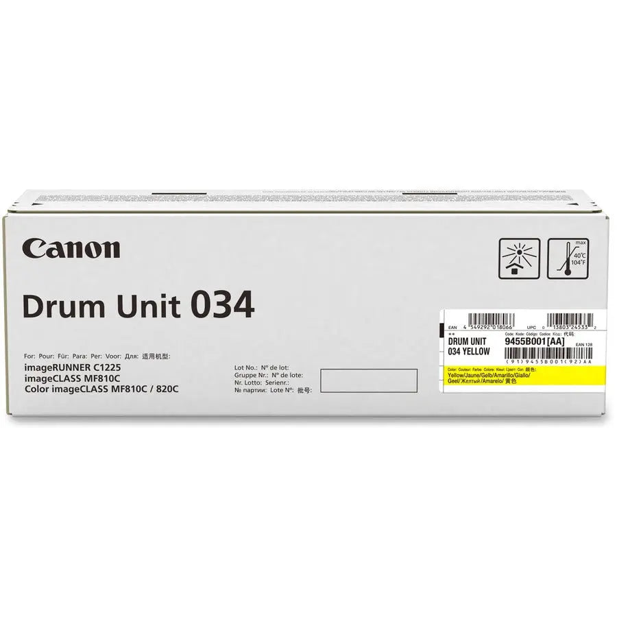 Canon 034 Imaging Drum for Canon imageRunner C1225 and Canon ImageCLASS MF810C / MF820C / MF8210C Printers