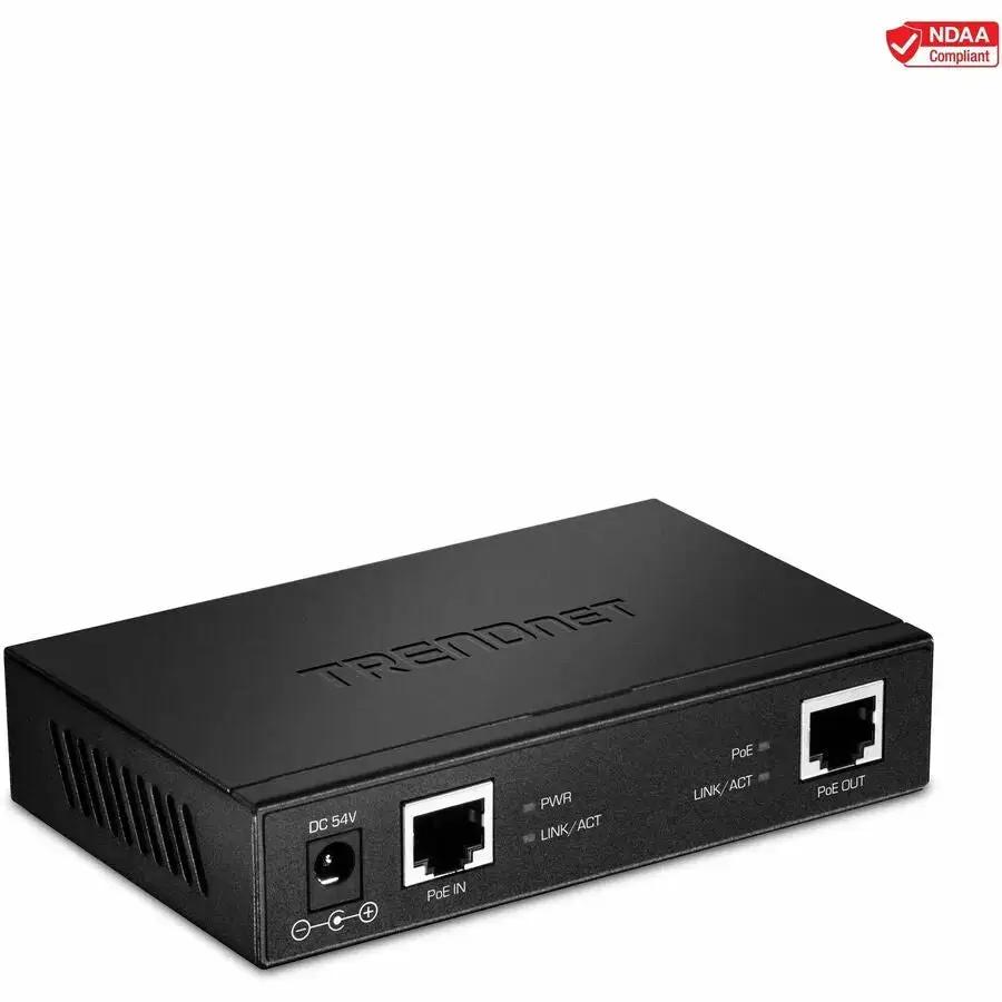 TRENDnet TPE-E110 Gigabit PoE+ Repeater/Amplifier for Extended Network Reach by TRENDnet