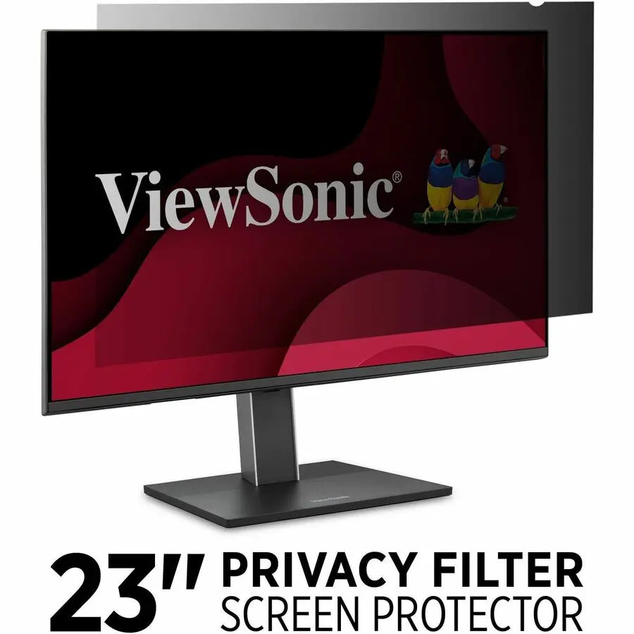 ViewSonic 23" Privacy Filter Screen Protector for Widescreen (16:9) LCD Monitor, Lightweight Anti-glare and Anti-scratch, Black.