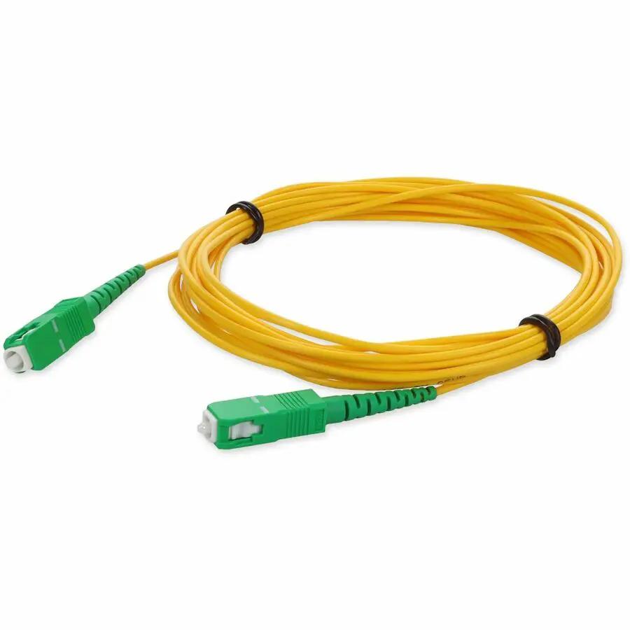 AddOn 2M ASC M/M OS2 Yellow Fiber Optic Simplex Patch Cable by ADDON
