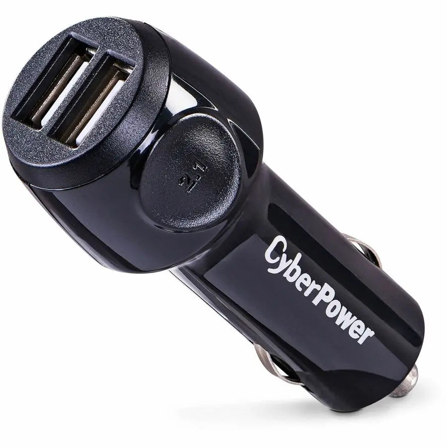 CyberPower CPTDC2U USB Car Charger with 2 USB Ports - Compact Auto Adapter for Mobile Devices
