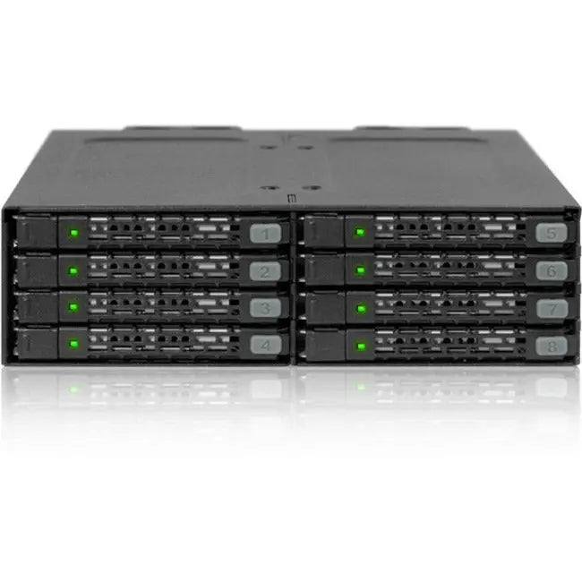 ICY DOCK ToughArmor MB998SP-B 8-Bay 2.5 Inch SATA/SAS Drive Enclosure with Hot Swap and Cooling Fans