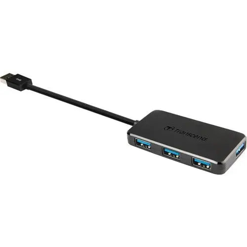 Transcend HUB2 4-Port USB Hub – Compact External USB 3.0 Hub for Ultrabooks and Laptops